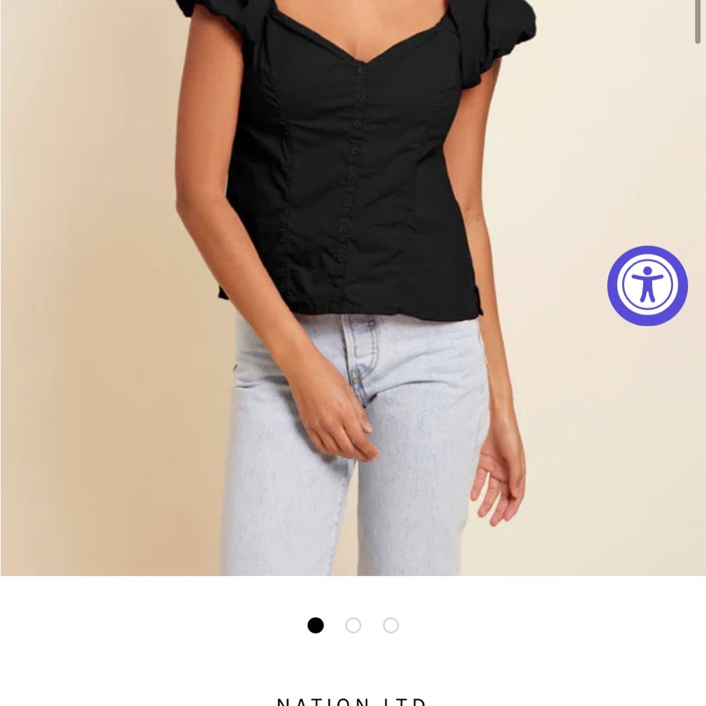 NATION LTD - ANGEL TOP - BLACK